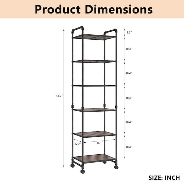 HOOBRO 6-Tier Corner Shelf, Corner Square Rack Display Shelf, Tall Storage  Rack Plant Stand, Corner Bookcase for Small Spaces, Living Room, Home  Office, Kitchen, Rustic Brown and Black BF55CJ01 - Yahoo Shopping