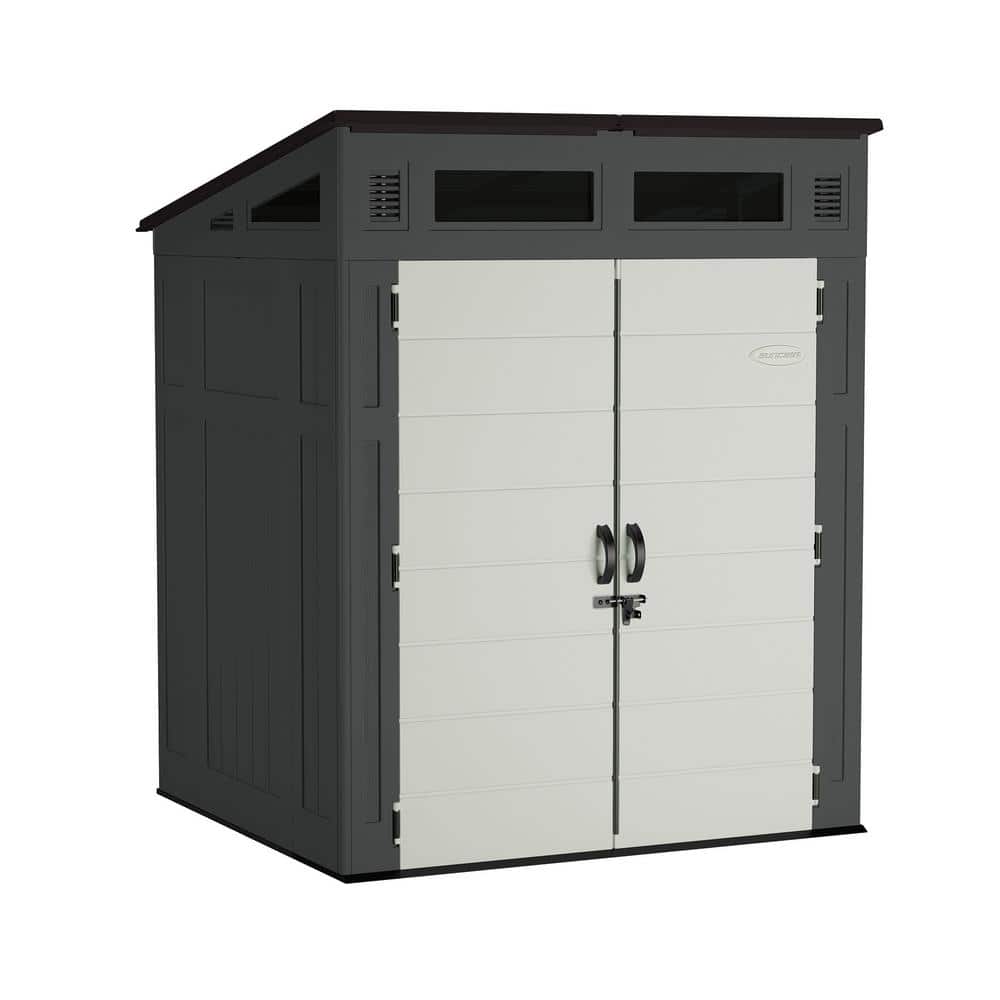 Black Modernist 6x5 ft Storage Shed with Windows