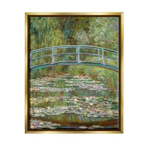 Bridge Over Lilies Monet Classic Painting by Claude Monet Floater Frame Culture Wall Art Print 31 in. x 25 in.