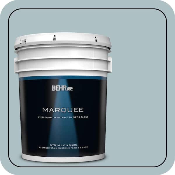 BEHR MARQUEE 5 gal. #PPU13-14 Ozone Satin Enamel Exterior Paint & Primer