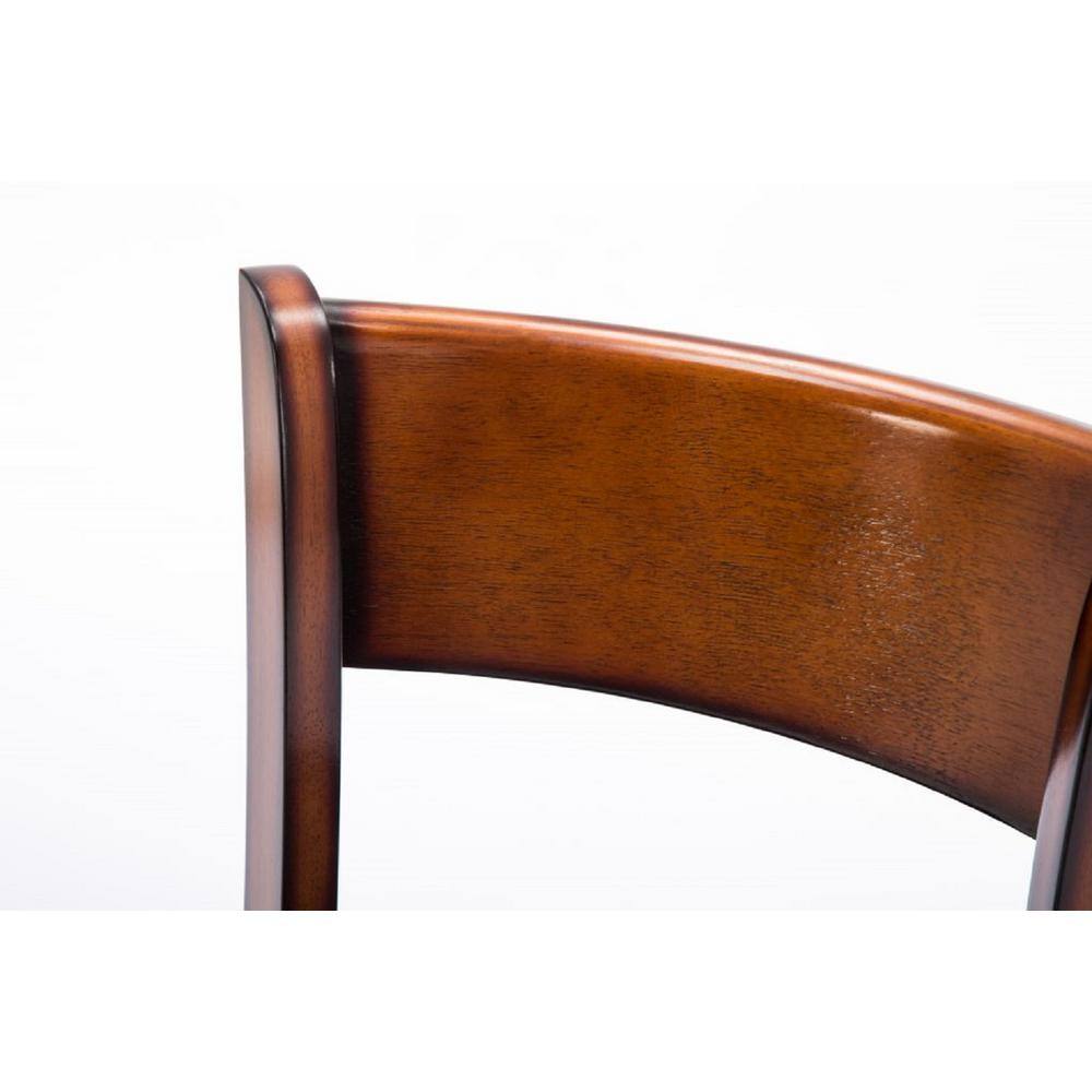 Chestnut Bonded Leather 24" Swivel Counter Stool with High-Density Foam