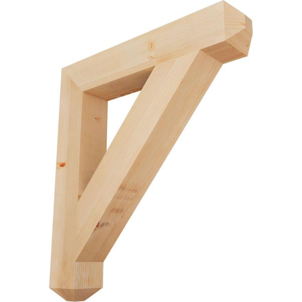 Ekena Millwork 5.5 in. x 40 in. x 36 in. Douglas Fir Traditional Craftsman Smooth Bracket