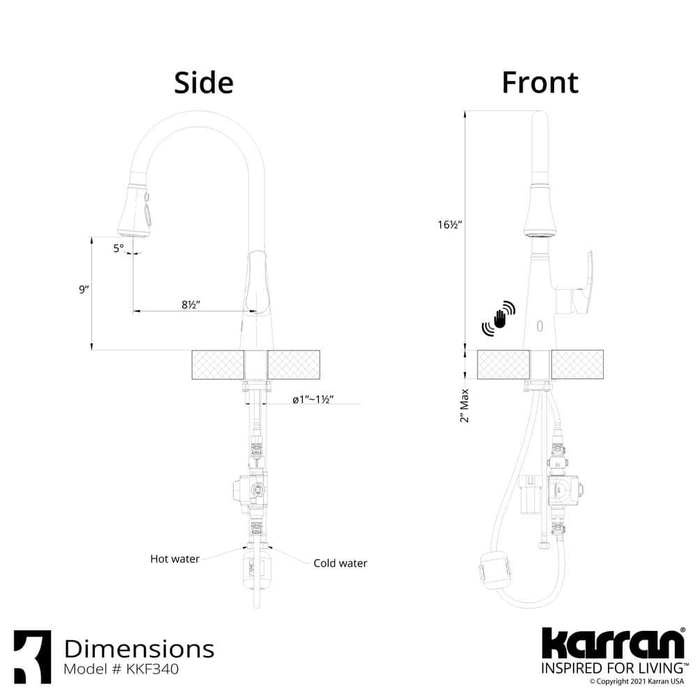 Gunmetal Gray Stainless Steel Touchless Pull-Down Kitchen Faucet
