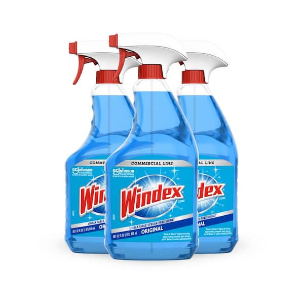 Windex 32 oz. Commercial Line Trigger Bottle Original Glass Cleaner (3-Pack)