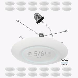 5/6 in. 5000K Daylight Remodel 15-Watt Retrofit Disk Light E26 Base Integrated LED Recessed Lighting Kit (24-Pack)