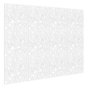 12-Piece White Hanging Room Divider, Partitions Panel Screen for Decorating Bedroom