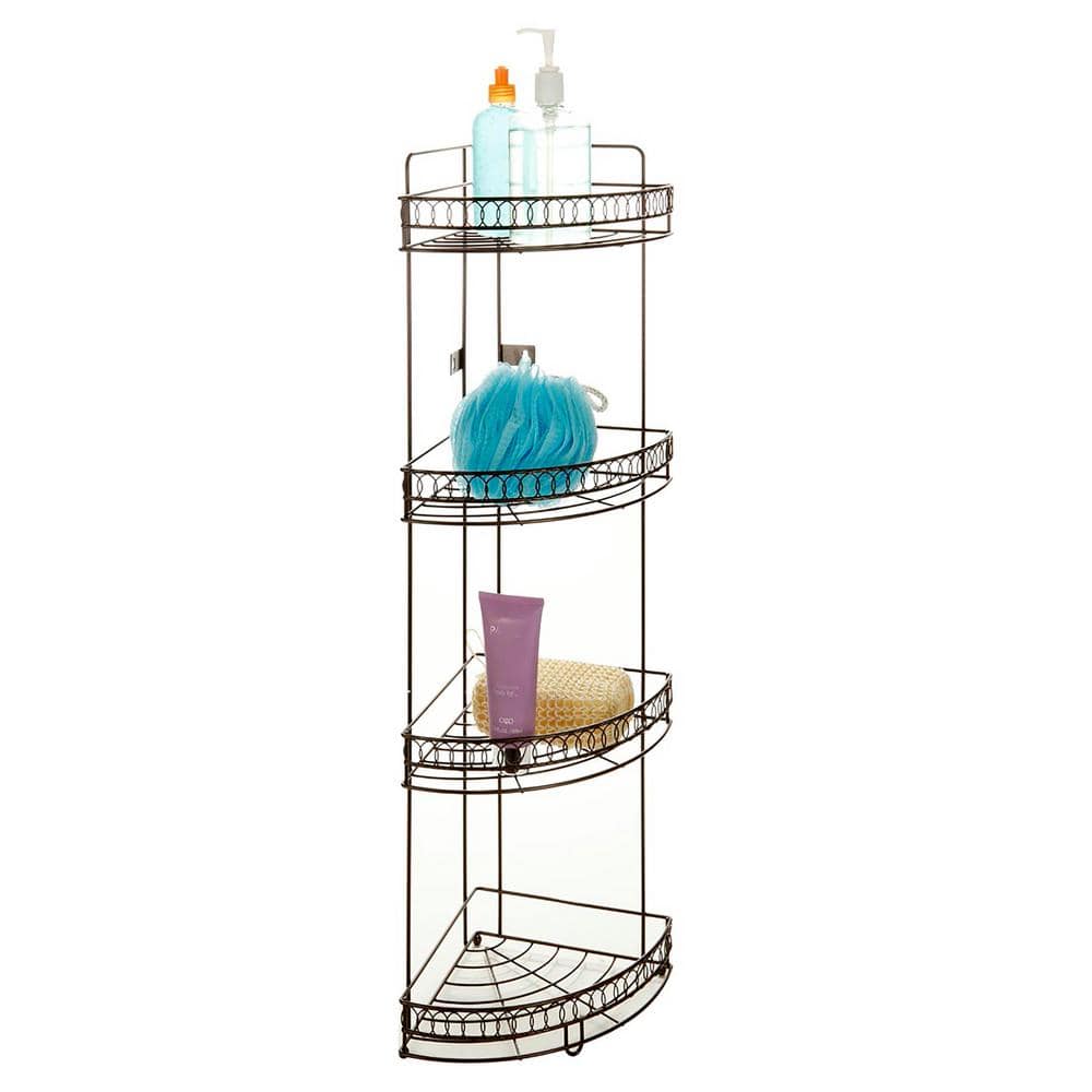Bath Bliss 4Tier Corner Bath Shelf in Curls Design 24203RUST The