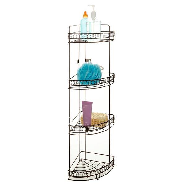 Bath Bliss 4-Tier Corner Bath Shelf in Curls Design