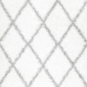 Shanna Easy Shag White 4 ft. Square Rug