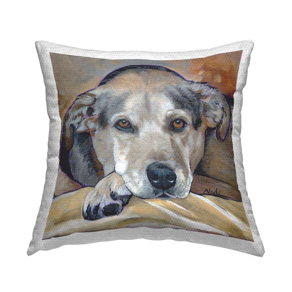 Traditional Resting Dog Outdoor Printed Throw Pillow by Nadi Spencer price history on PriceWatchPro