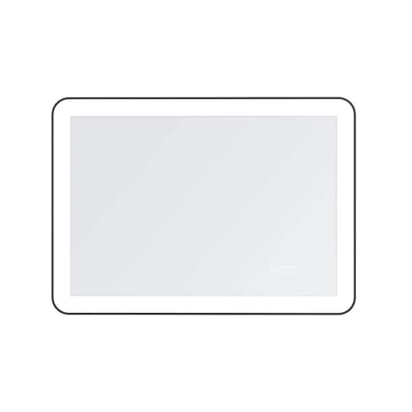 30 in. W x 36 in. H Rectangular Framed Front and Back LED Lighted Anti-Fog Wall Bathroom Vanity Mirror in Tempered Glass