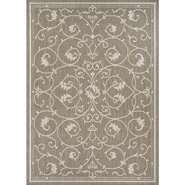 Couristan Recife Veranda Champagne-Taupe 5 ft. x 8 ft. Indoor/Outdoor Area Rug