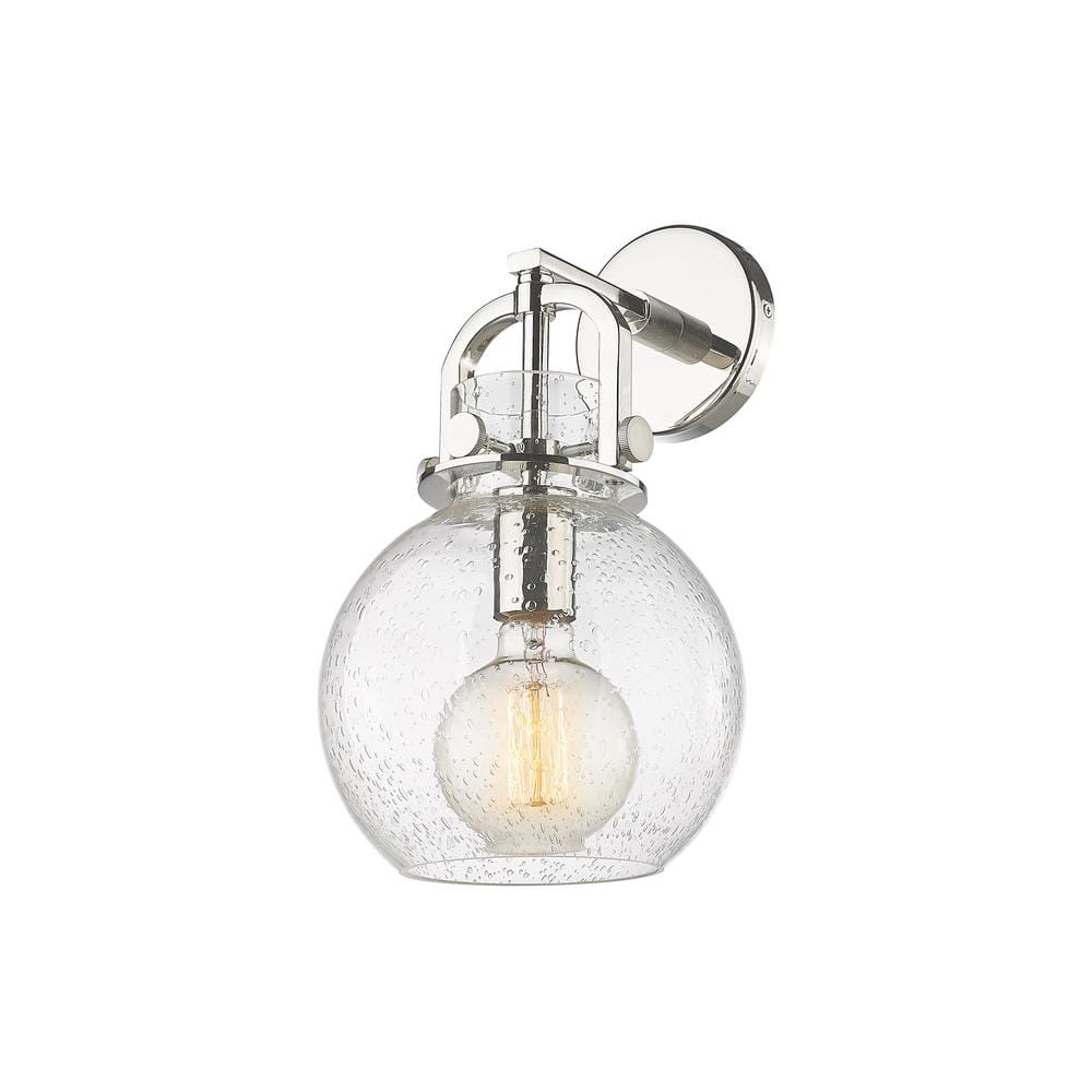 Newton Sphere 1-Light Polished Nickel Wall Sconce with Clear Glass Shade price history on PriceWatchPro