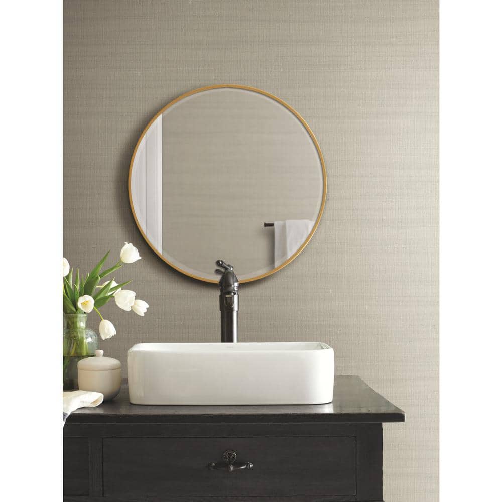 Magnolia Home Easy Install Tan Washed Linen Wallpaper