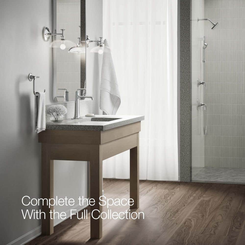 Polished Chrome Tall Single-Handle Bathroom Sink Faucet