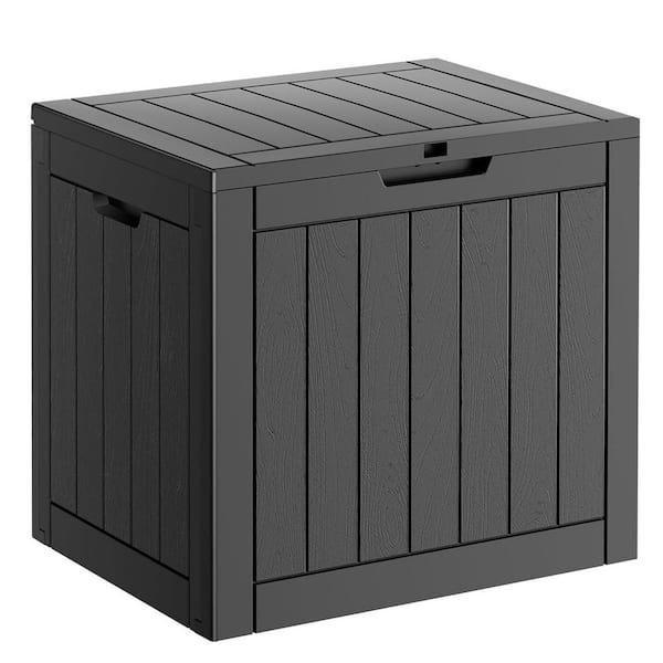 Unbranded 32 Gal. Black Lockable Resin Deck Box
