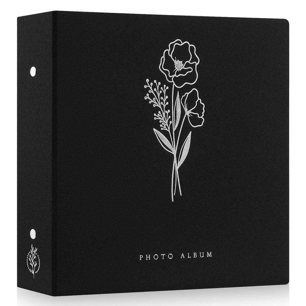 4 in. x 6 in. Black 600-Pocket Photo Album with Linen Cover