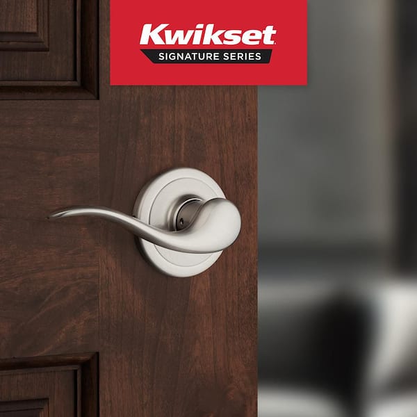 Tustin Satin Nickel Left-Handed Half-Dummy Door Handle with Microban Antimicrobial Technology