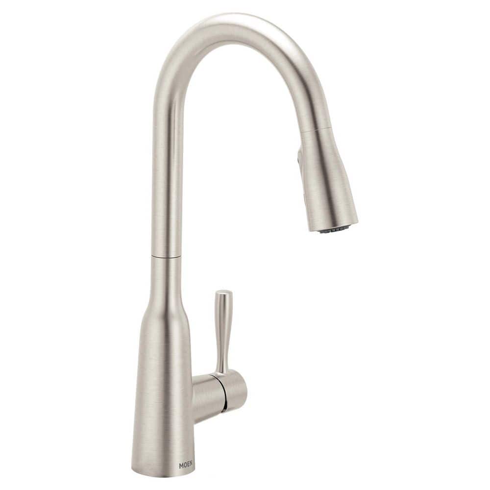 Orevisi Single-Handle Pull-Down Sprayer Kitchen Faucet with Reflex and Power Boost in Spot Resist Stainless