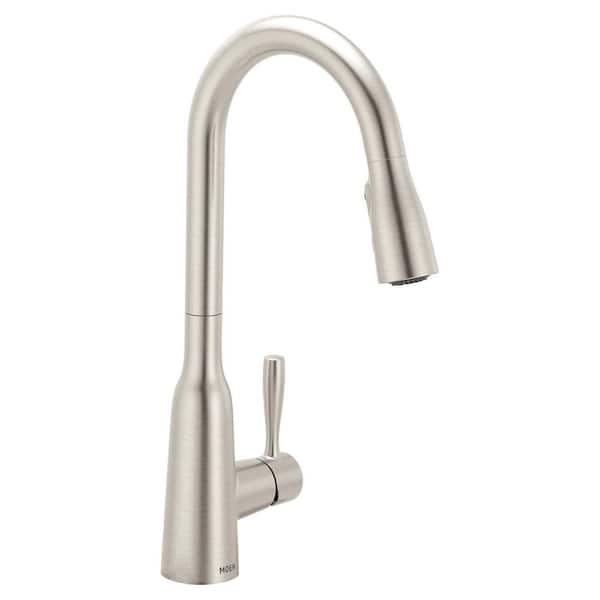 Orevisi Single-Handle Pull-Down Sprayer Kitchen Faucet with Reflex and Power Boost in Spot Resist Stainless