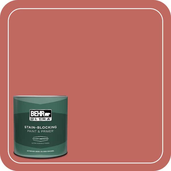 BEHR ULTRA 1 qt. Home Decorators Collection #HDC-CL-10 Tapestry Red Extra Durable Semi-Gloss Enamel Interior Paint & Primer