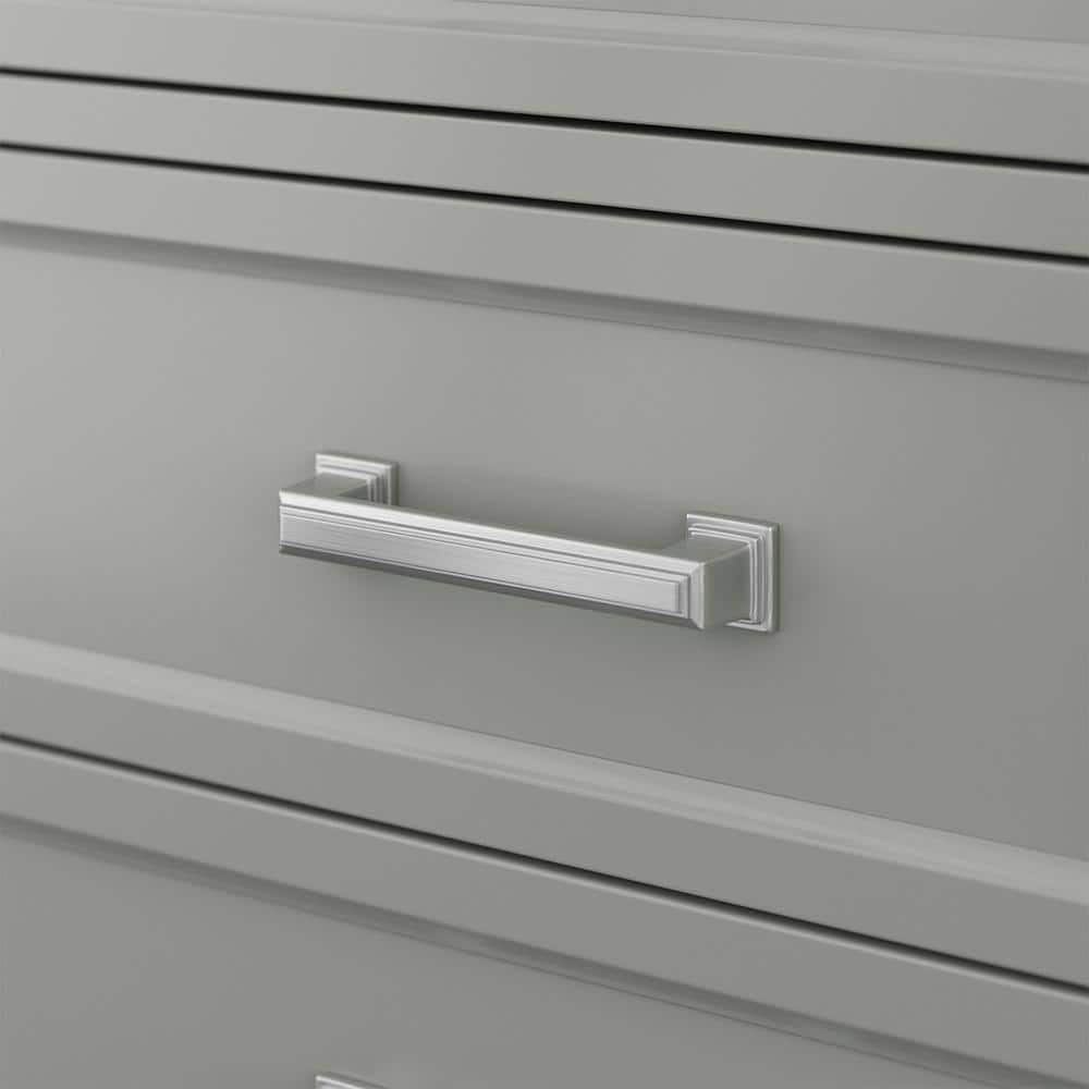 Grey Pine Wood Single Sink Bathroom Vanity with Carrara Marble Top