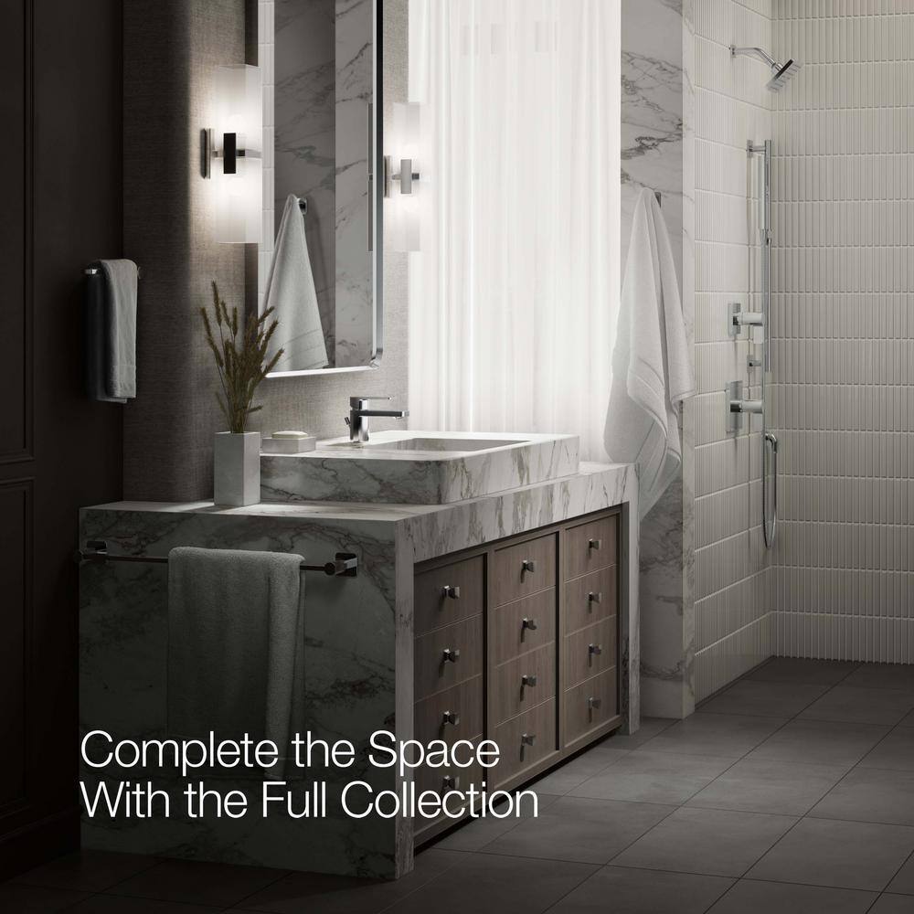 Parallel Polished Chrome Single Hole Bathroom Faucet