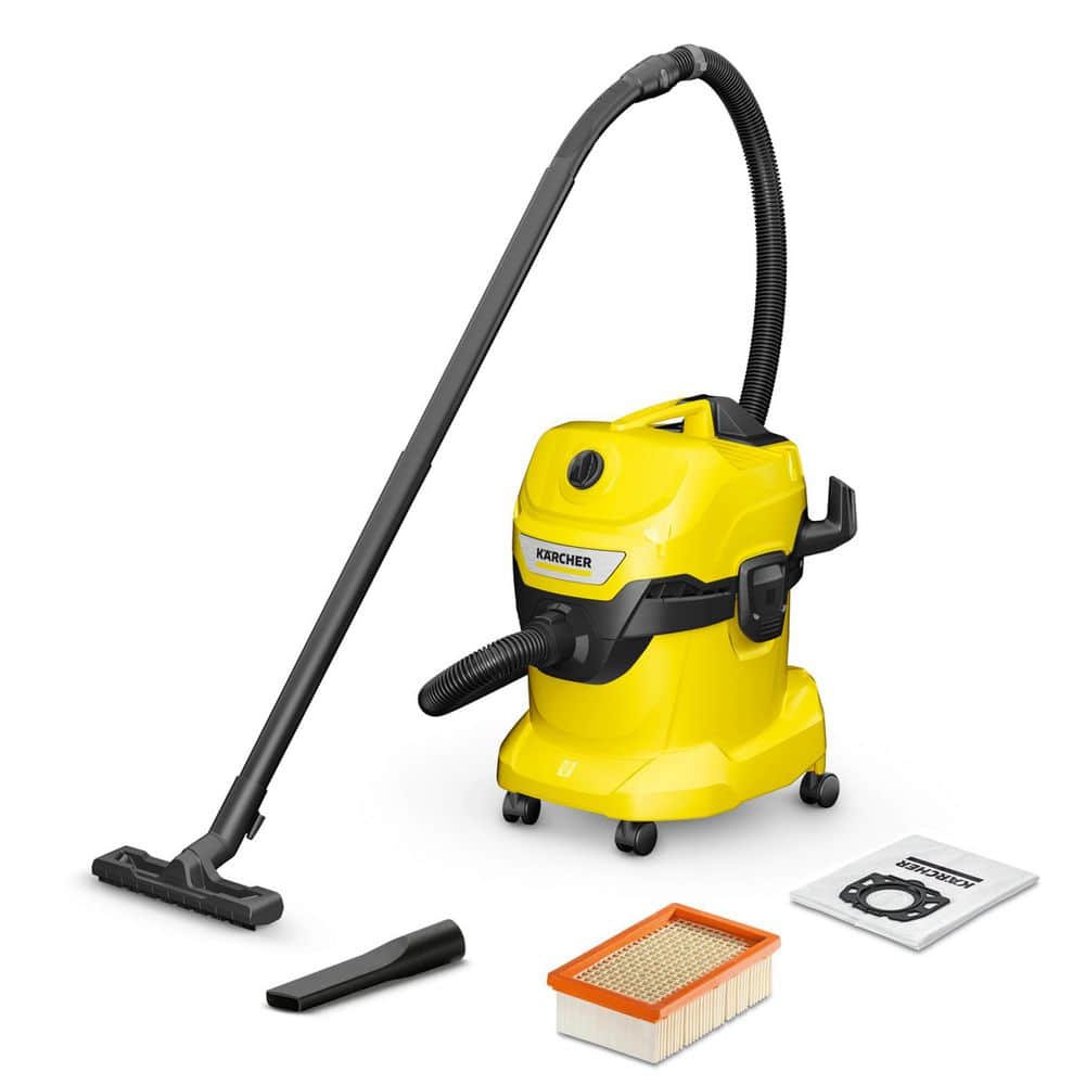 Karcher WD 4 Multi-Purpose 5.3 Gal. Wet/Dry Shop Vacuum Cleaner with Attachments-1100W-2025 Edition