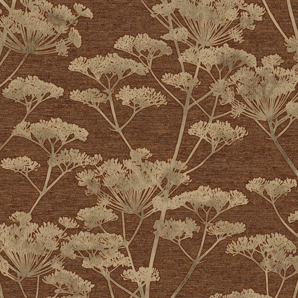 Serene Seedhead Ruby Removable Wallpaper Sample