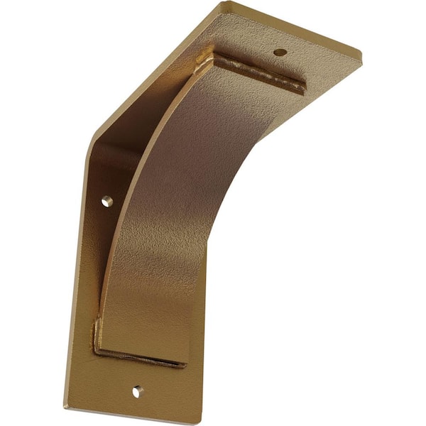 Ekena Millwork 3 in. x 6 in. x 6 in. Hammered Gold Morris Steel Bracket