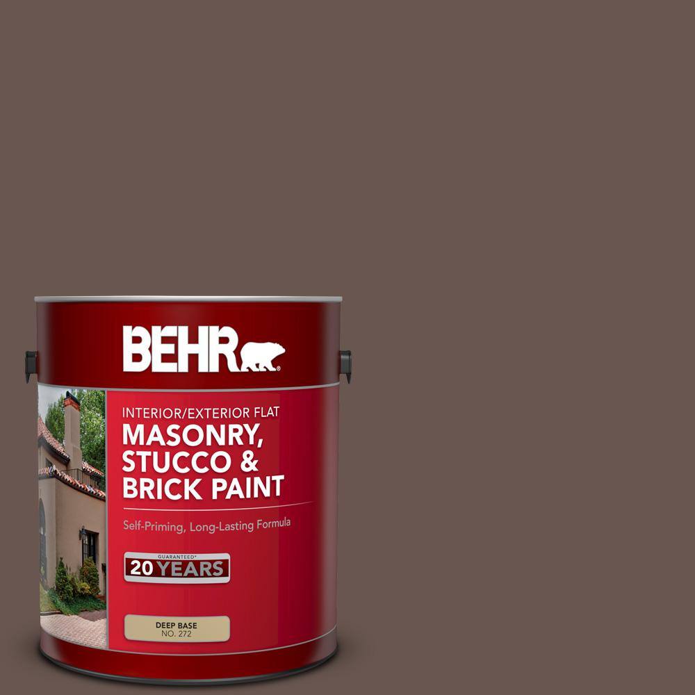 1 gal. #N180-7 Oiled Teak Flat Interior/Exterior Masonry, Stucco and Brick 