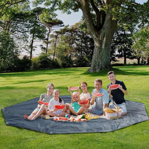 12 ft. x 12 ft. 10 Mil Heavy Duty Tarp Rust Grommet Weather Resistant Cover Outdoor Thick Lightweight PE Floor