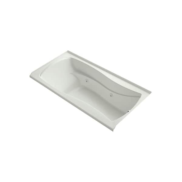 KOHLER Mariposa 72 in. Right Drain Rectangular Alcove Whirlpool Bathtub in Dune