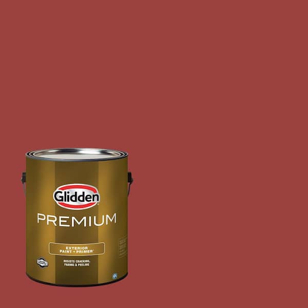 Glidden Premium 1 gal. PPG1058-7 Autumn Ridge Flat Exterior Latex Paint