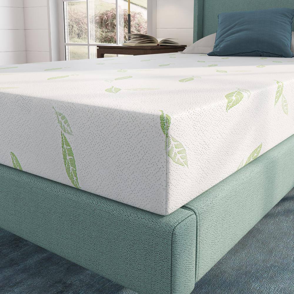 Anula Twin Medium Green Tea Memory Foam 6 in. Mattress - thumbnail 2