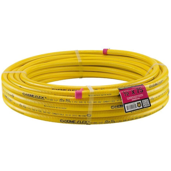 11-00575 for sale online HOME-FLEX 1/2 inch X 75ft Corrugated Stainless Steel Tubing Yellow 