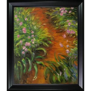 Irises by Claude Monet Black Matte Framed Abstract Oil Painting Art Print 25 in. x 29 in.