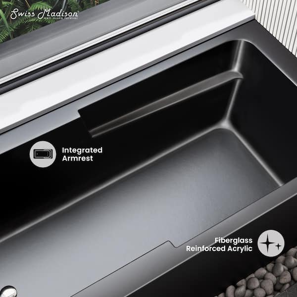 Swiss Madison Voltaire 60 in. x 30 in. Acrylic Left Drain