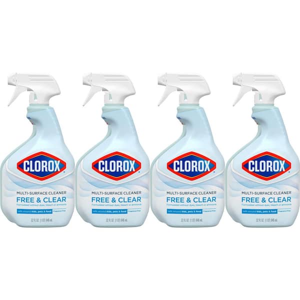 32 oz. Multi-Surface Cleaner Spray Free and Clear of Fragrances and Dyes (4-Pack)