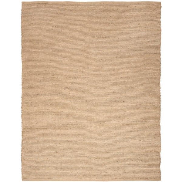 Natural Jute Bleached 8 ft. x 10 ft. Solid Contemporary Area Rug