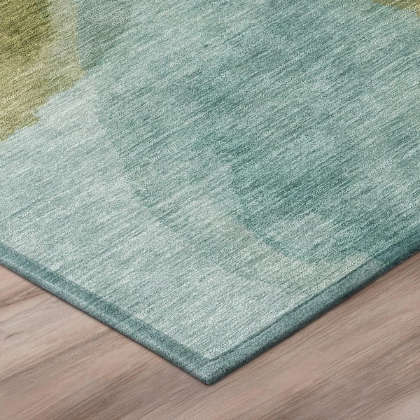 Chantille Machine Washable Indoor/Outdoor Abstract ACN2969 Terracotta 8 ft. x 8 ft. Round Rug