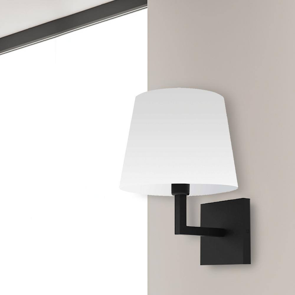 Whitney Black and White Modern Wall Sconce