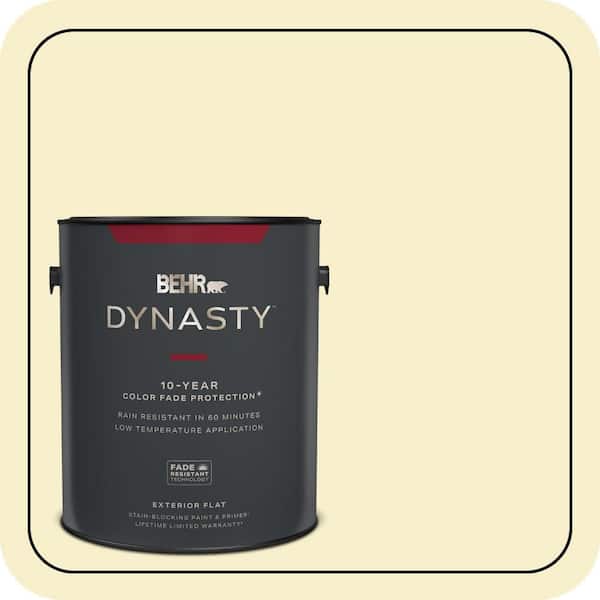BEHR DYNASTY 1 gal. #ECC-11-1 Daybreak Sun Flat Exterior Stain-Blocking Paint & Primer