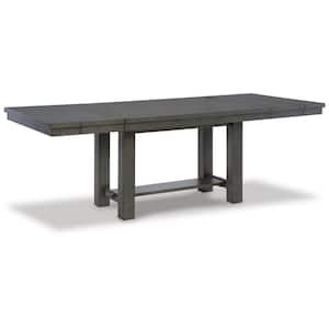 Modern Style 36 in. Gray Wooden 4 Legs Dining Table 9Seats 10)
