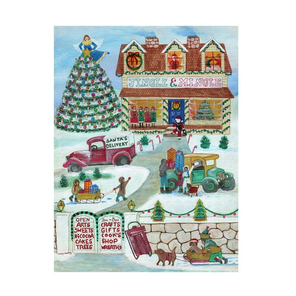 Trademark Fine Art Cheryl Bartley 'Jingle And Mingle Christmas' Canvas Art - Unframed Home Photography Wall Art 35 in. x 47 in. .