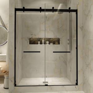 Portofino 44-48 in. W x 74 in. H Double Sliding Frameless Shower Door with 3/8 in. Thickness Clear Tempered Glass