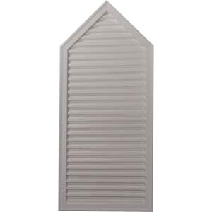 24.125 in. x 54.125 in. Steeple Primed Polyurethane Paintable Gable Louver Vent Non-Functional
