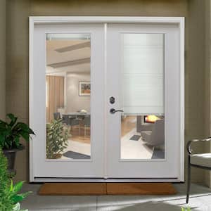 60 in. x 80 in. Element Series Retrofit Prehung Right-Hand Inswing White Primed Steel Patio Door