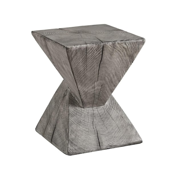 Unbranded Light Grey Ball Cast Concrete Outdoor Side Table