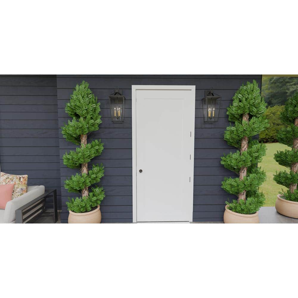 Matte Black and Gold 3-Light Outdoor Wall Sconce